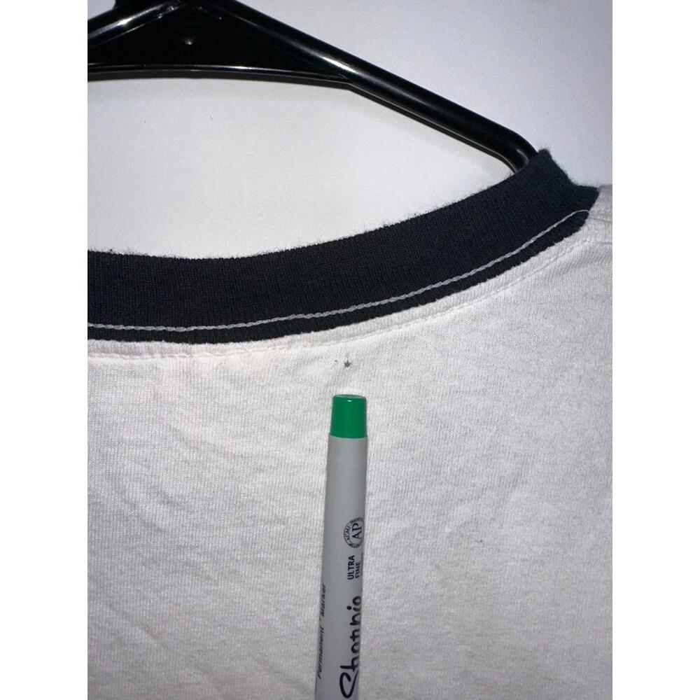Vote for Pedro Short Sleeve Ringer T-Shirt Adult Small Port & Company White Tee - Picture 5 of 6